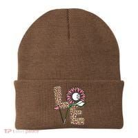 Golf T Shirts, Love Golf Leopard Sunflower Sports Ball Valentine Plus Size Beanie thumb 0