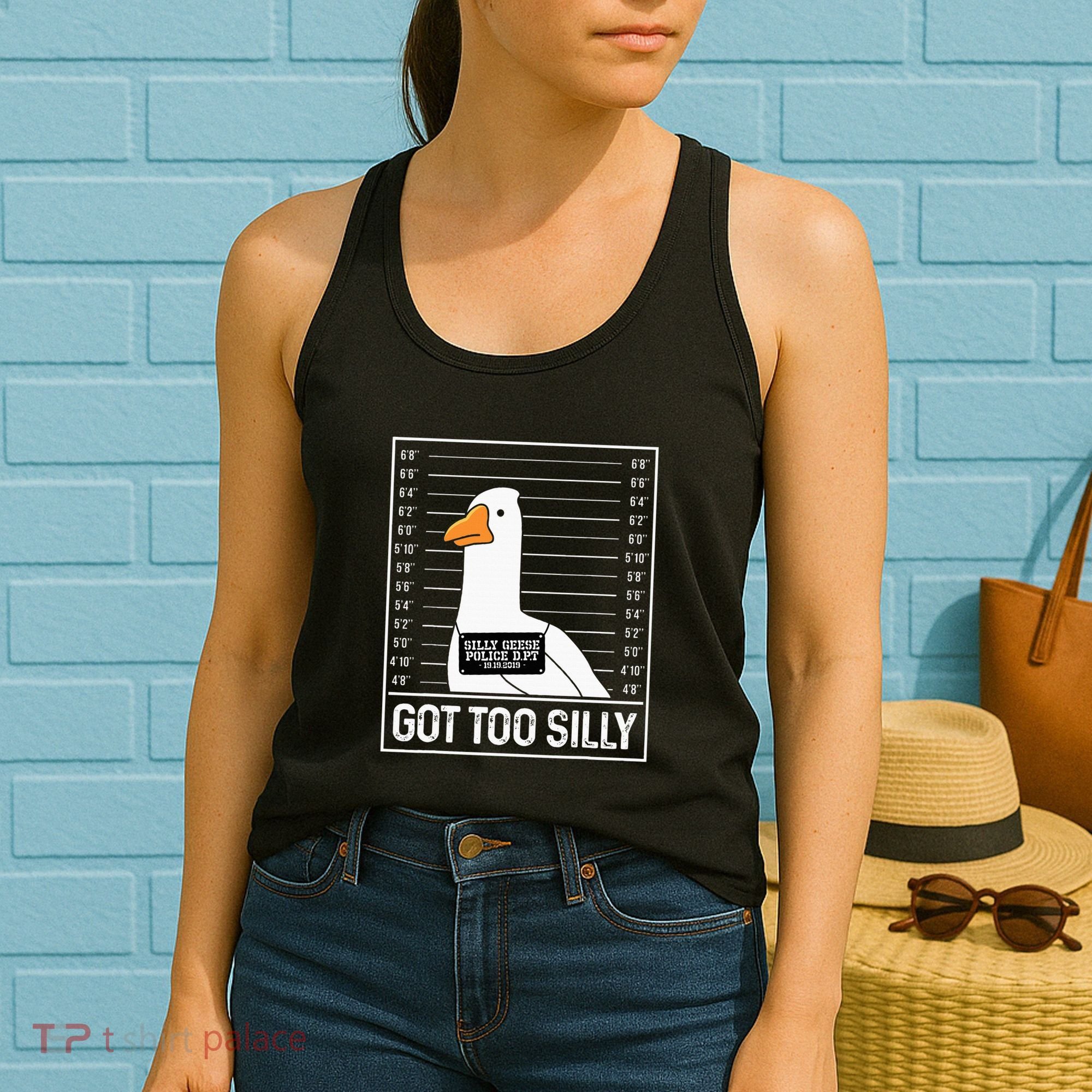 Got Too Silly Silly Goose Mugshot Goose Mugshot Women's Tank Top
