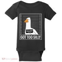 Got Too Silly Silly Goose Mugshot Goose Mugshot Baby Bodysuit thumb 0