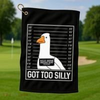 Got Too Silly Silly Goose Mugshot Goose Mugshot Golf Towel thumb 1