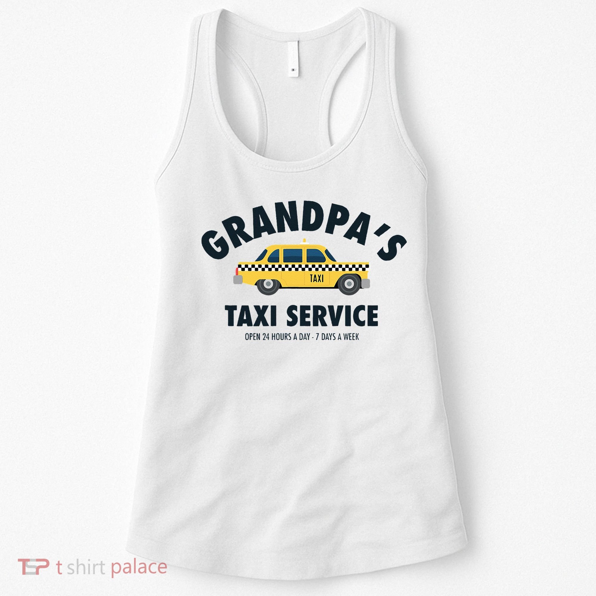 Grandpa's Taxi Service Funny Grandparent Gift Women's Tank Top