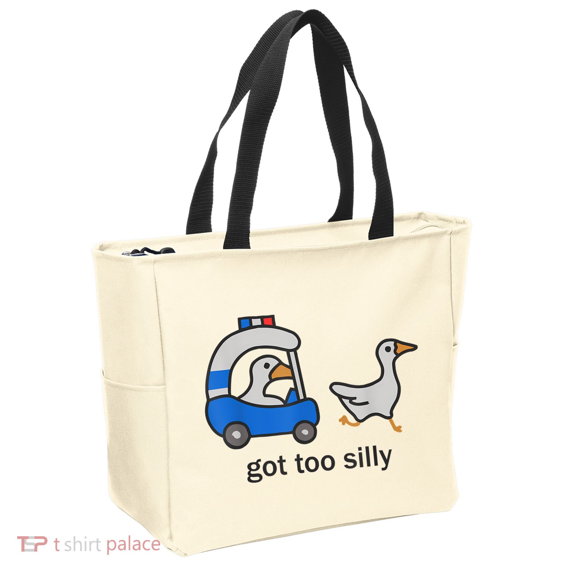 Got Too Silly Funny Goose Police Tote Bag