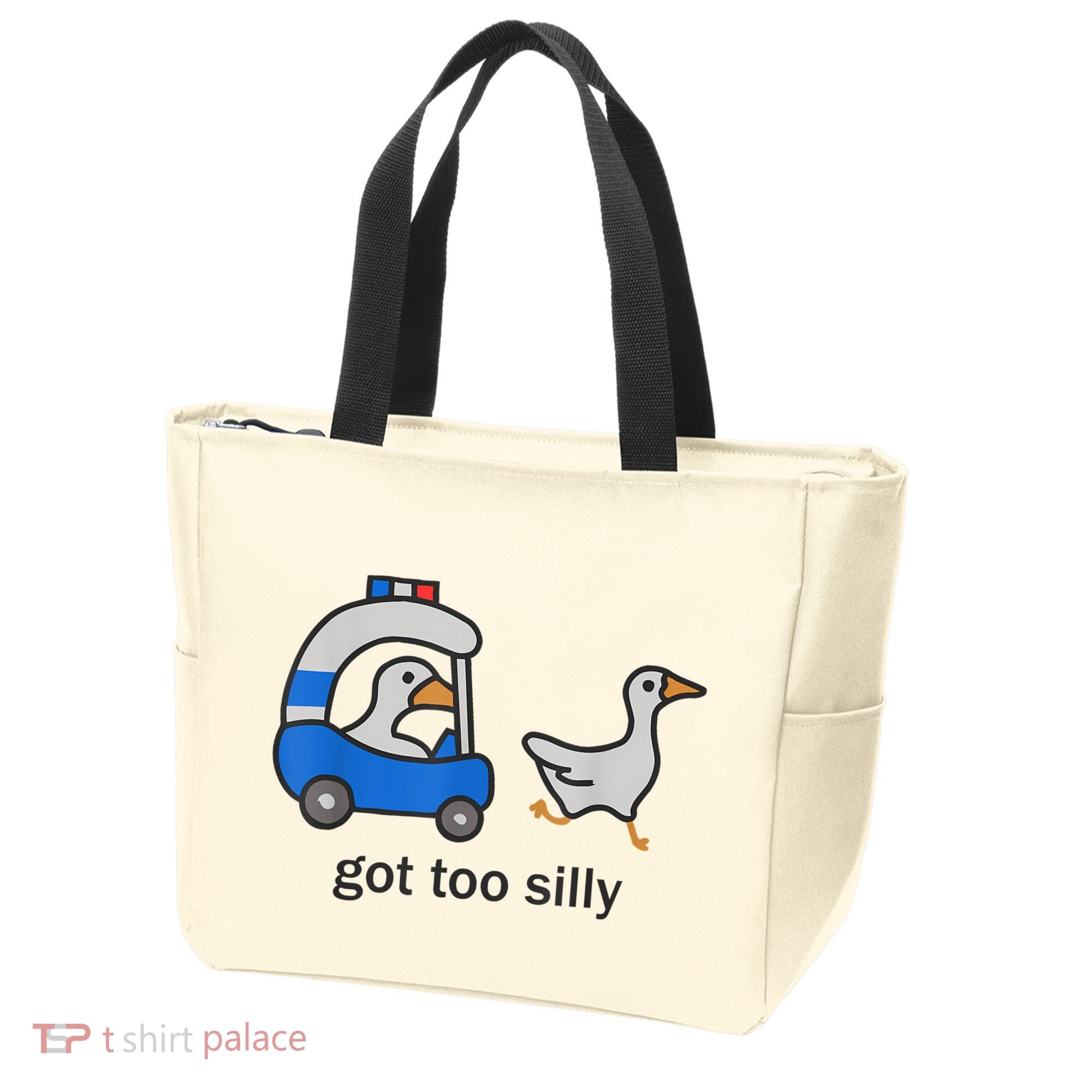 Got Too Silly Funny Goose Police Tote Bag