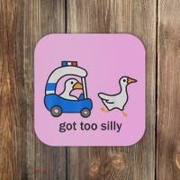 Got Too Silly Funny Goose Police Coaster thumb 0