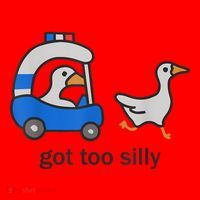 Got Too Silly Funny Goose Police Santa Hat thumb 1