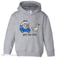 Got Too Silly Funny Goose Police Toddler Hoodie thumb 0