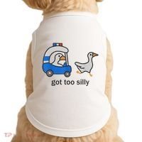 Got Too Silly Funny Goose Police Doggie Tank thumb 0