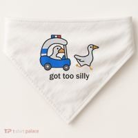 Got Too Silly Funny Goose Police USA-Made Doggie Bandana thumb 0