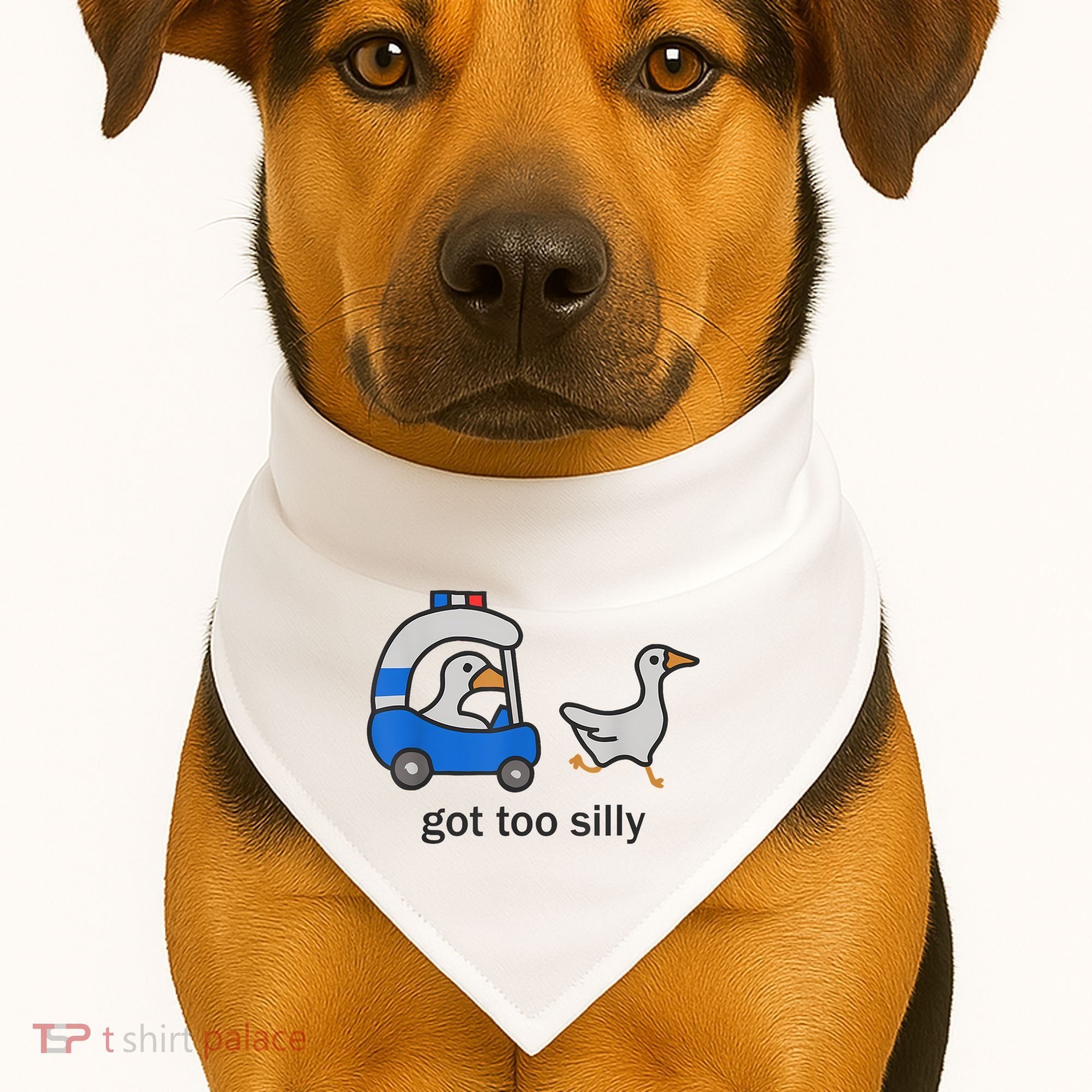 Got Too Silly Funny Goose Police USA-Made Doggie Bandana