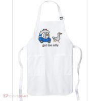 Got Too Silly Funny Goose Police Apron thumb 0