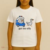 Got Too Silly Funny Goose Police T-Shirt thumb 4