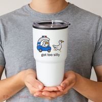 Got Too Silly Funny Goose Police Tumbler thumb 2