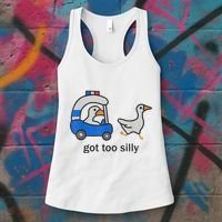 Got Too Silly Funny Goose Police Women's Tank Top thumb 3