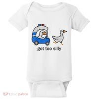 Got Too Silly Funny Goose Police Baby Bodysuit thumb 0