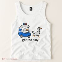 Got Too Silly Funny Goose Police Tank Top thumb 2