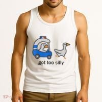 Got Too Silly Funny Goose Police Tank Top thumb 3