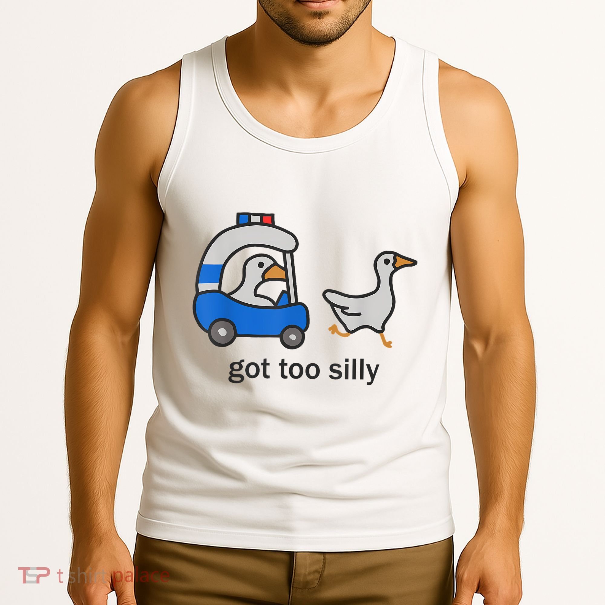 Got Too Silly Funny Goose Police Tank Top