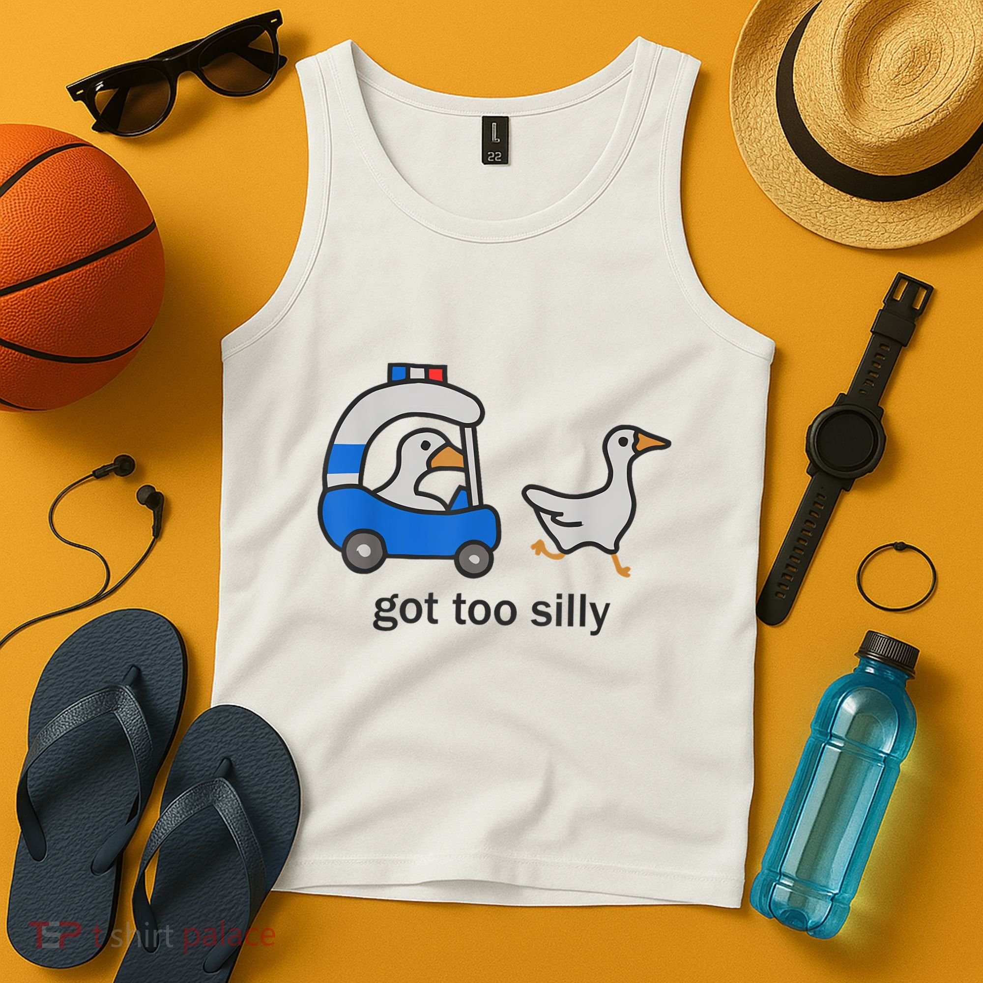 Got Too Silly Funny Goose Police Tank Top