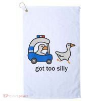 Got Too Silly Funny Goose Police Golf Towel thumb 0