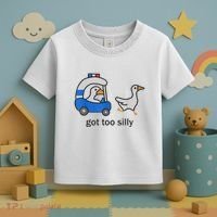 Got Too Silly Funny Goose Police Toddler T-Shirt thumb 3