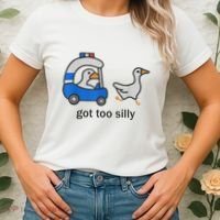 Got Too Silly Funny Goose Police Women's T-Shirt thumb 2