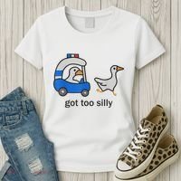 Got Too Silly Funny Goose Police Women's T-Shirt thumb 3