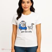 Got Too Silly Funny Goose Police Women's T-Shirt thumb 4