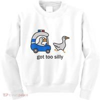 Got Too Silly Funny Goose Police Kids Sweatshirt thumb 0