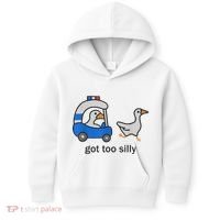 Got Too Silly Funny Goose Police Kids Hoodie thumb 0