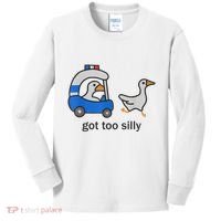 Got Too Silly Funny Goose Police Kids Long Sleeve Shirt thumb 0
