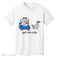 Got Too Silly Funny Goose Police Kids T-Shirt thumb 0