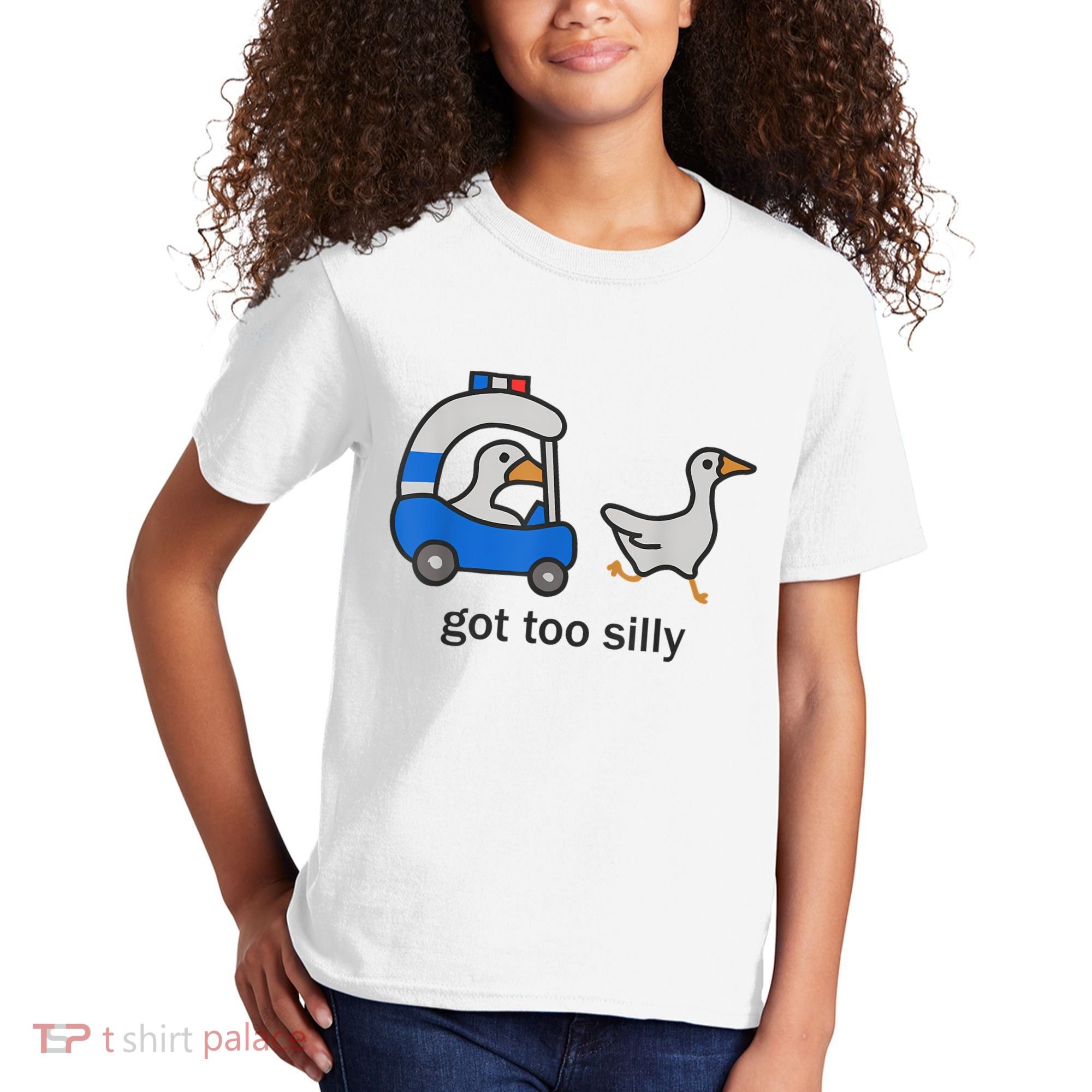 Got Too Silly Funny Goose Police Kids T-Shirt