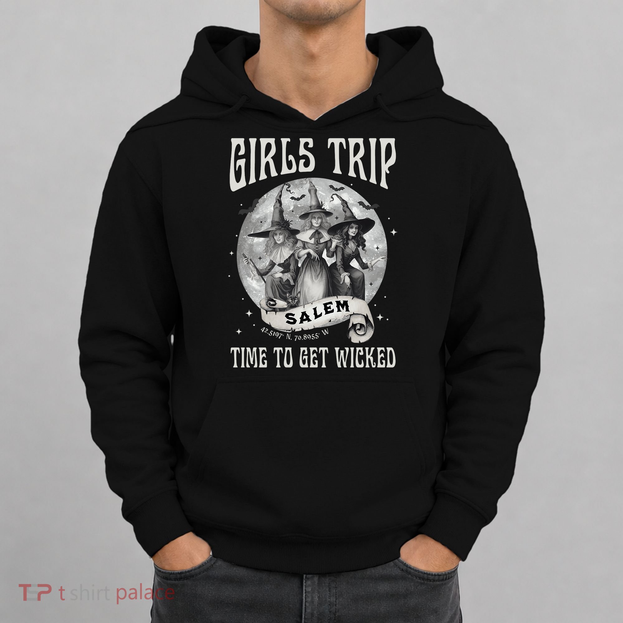 Girls Trip Salem Retro Salem 1692 They Missed One Witch Hoodie