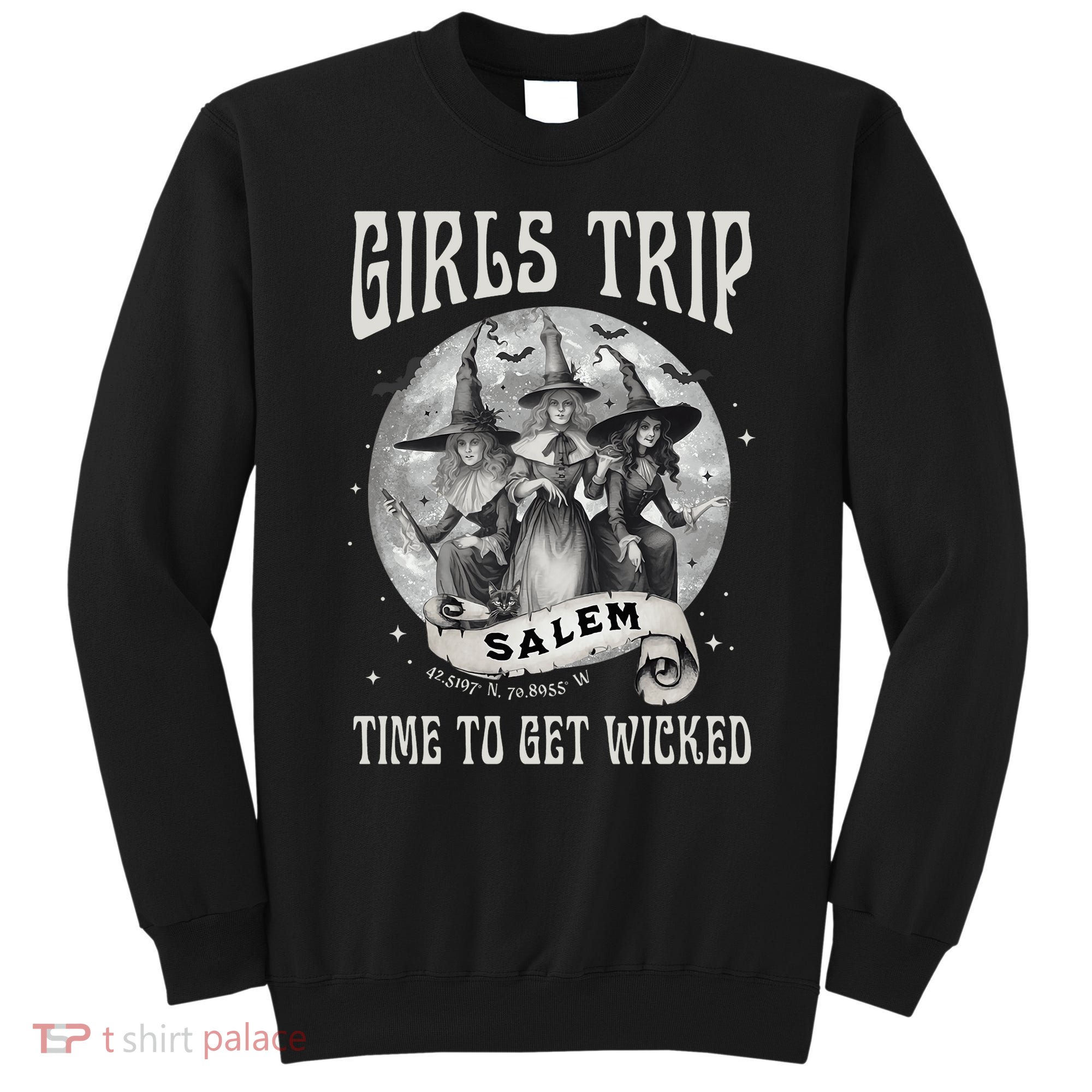 Girls Trip Salem Retro Salem 1692 They Missed One Witch Sweatshirt