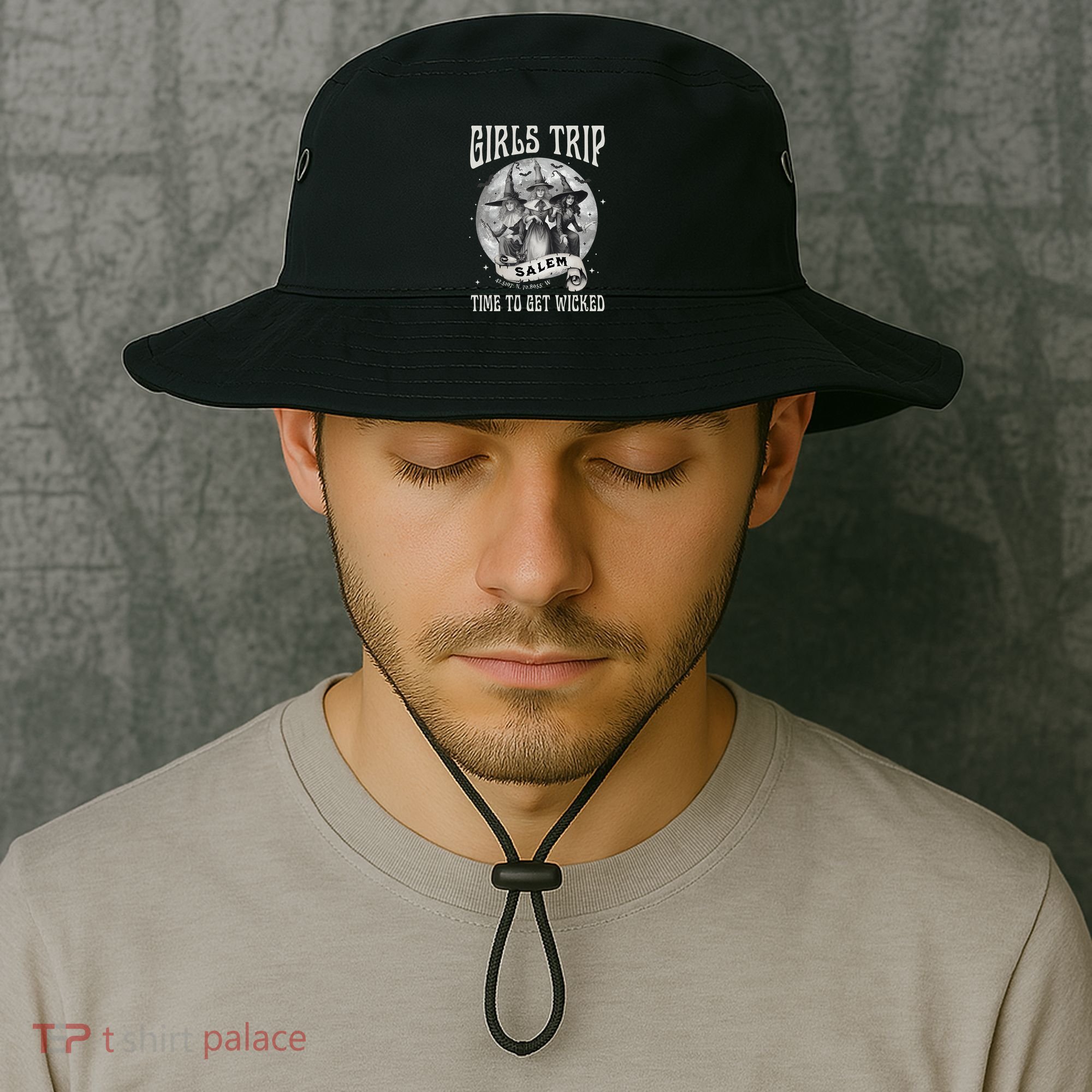Girls Trip Salem Retro Salem 1692 They Missed One Witch Bucket Hat