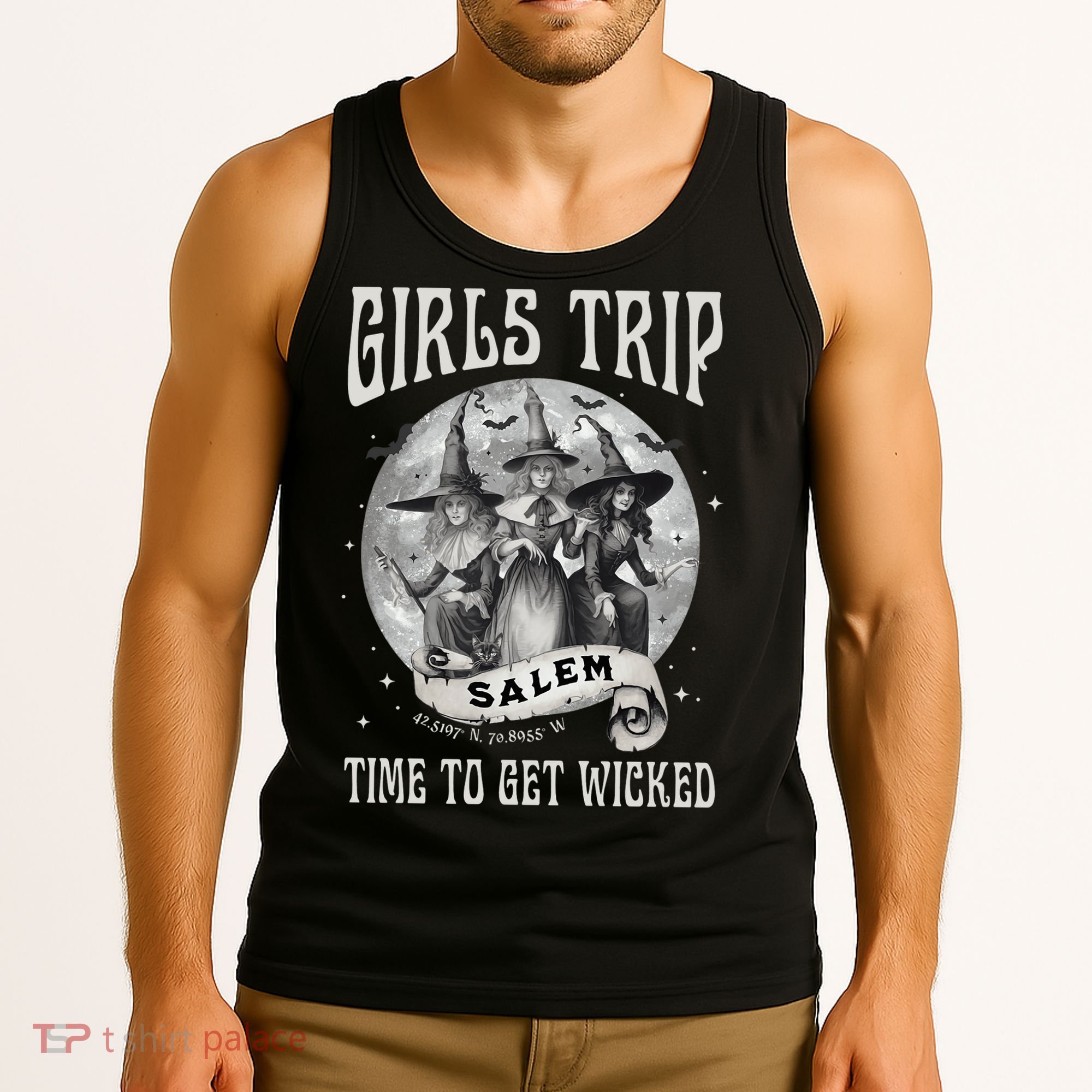 Girls Trip Salem Retro Salem 1692 They Missed One Witch Tank Top