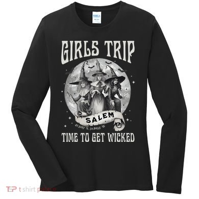 Girls Trip Salem Retro Salem 1692 They Missed One Witch Women's Long Sleeve Shirt