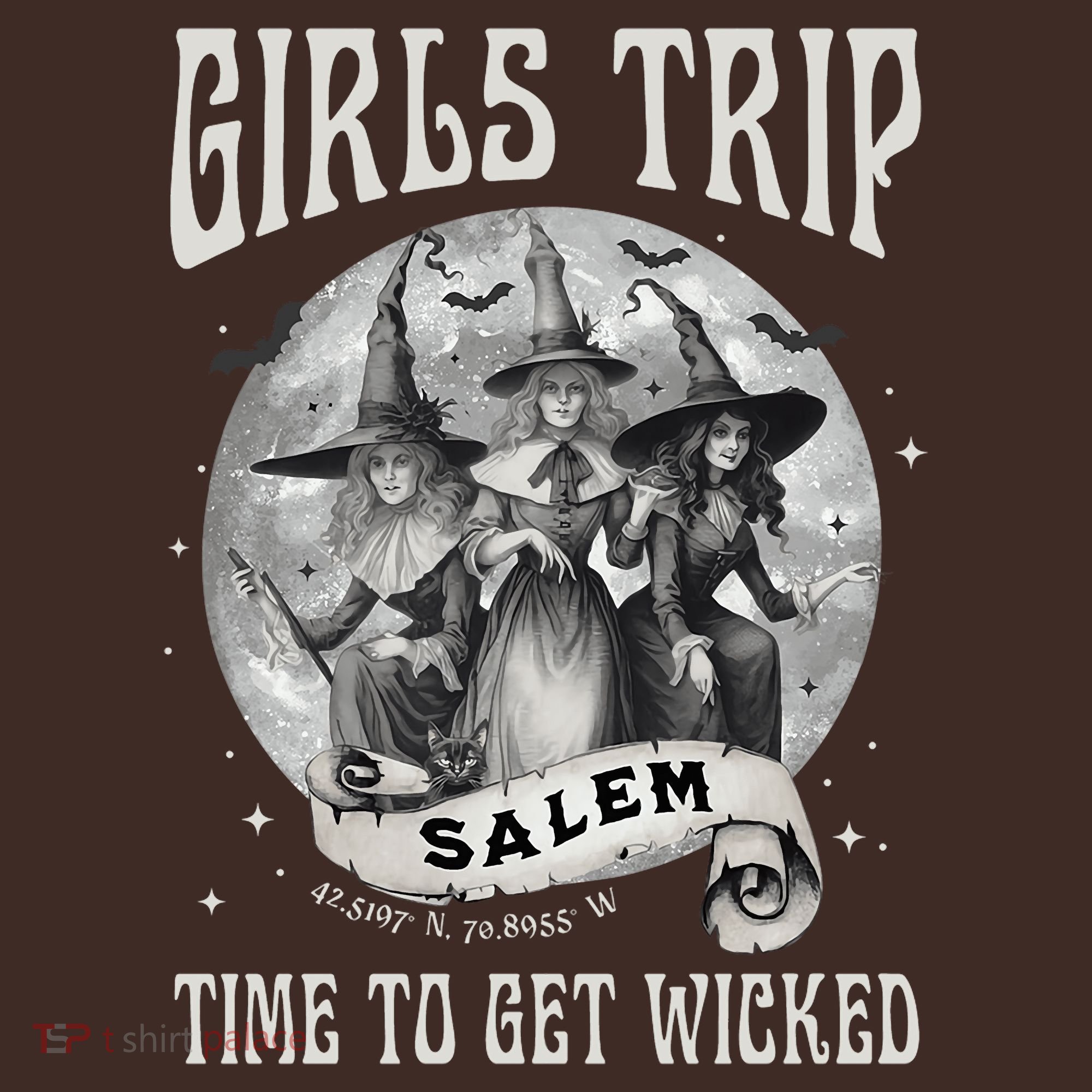 Girls Trip Salem Retro Salem 1692 They Missed One Witch T-Shirt