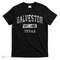 Galveston Texas Tx Vintage Established Sports T-Shirt thumb 0