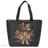 Give Thanks Thankful Coquette Thanksgiving Tote Bag thumb 0