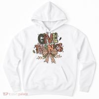 Give Thanks Thankful Coquette Thanksgiving Hoodie thumb 0