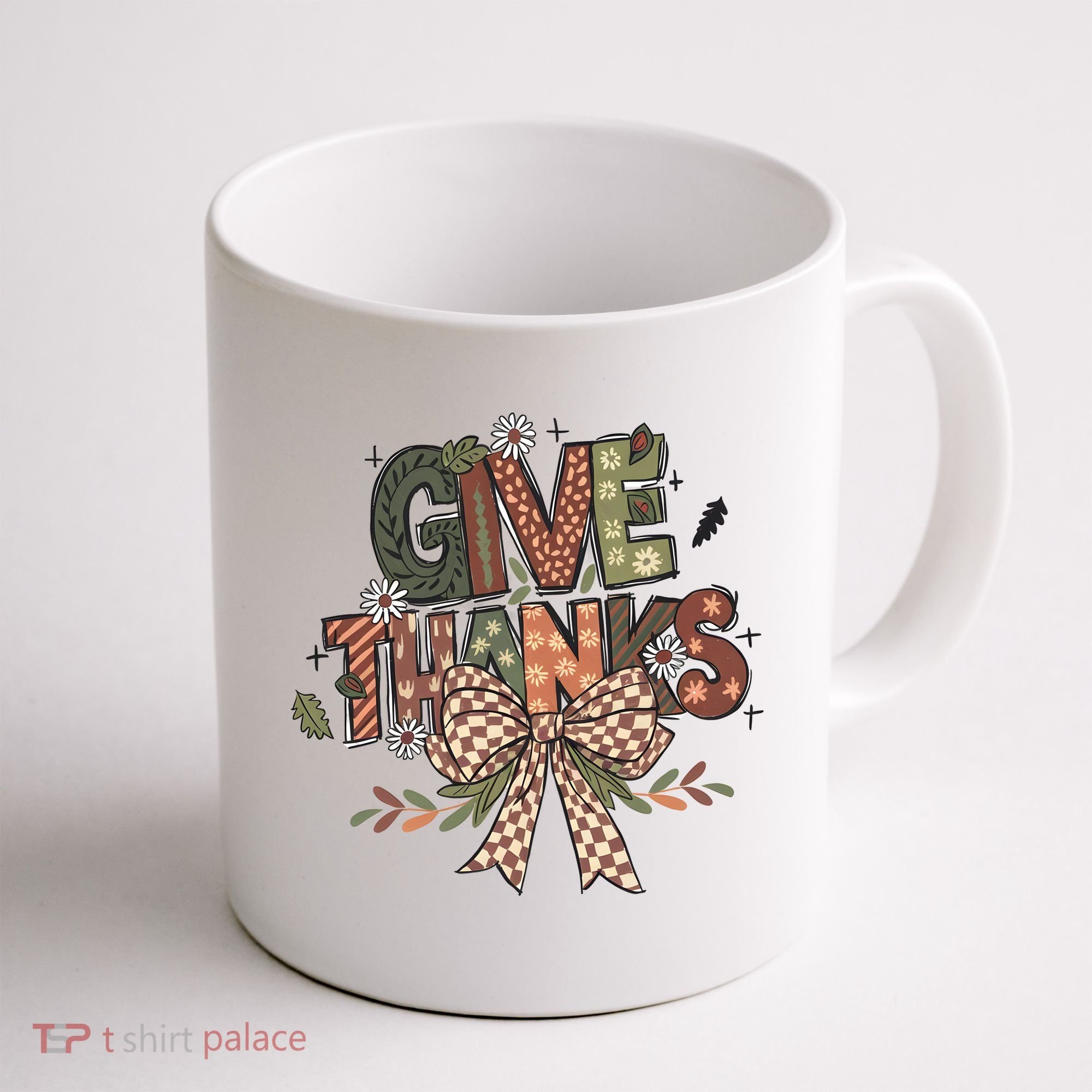 Give Thanks Thankful Coquette Thanksgiving Coffee Mug