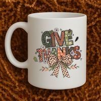 Give Thanks Thankful Coquette Thanksgiving Coffee Mug thumb 2
