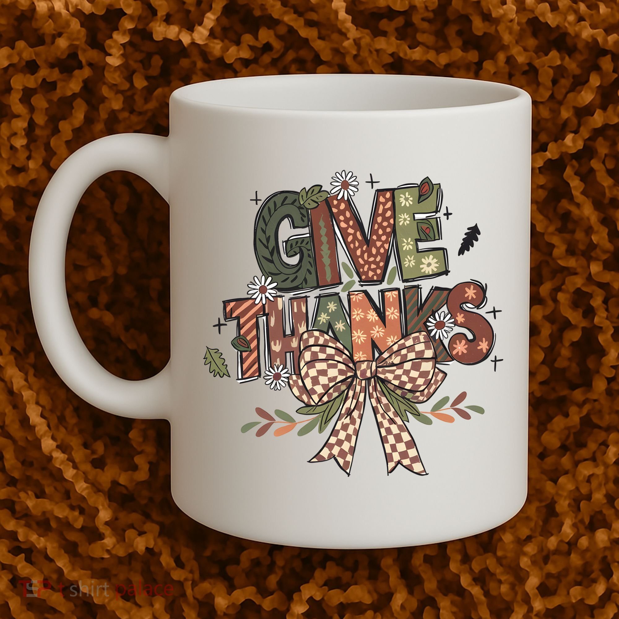 Give Thanks Thankful Coquette Thanksgiving Coffee Mug