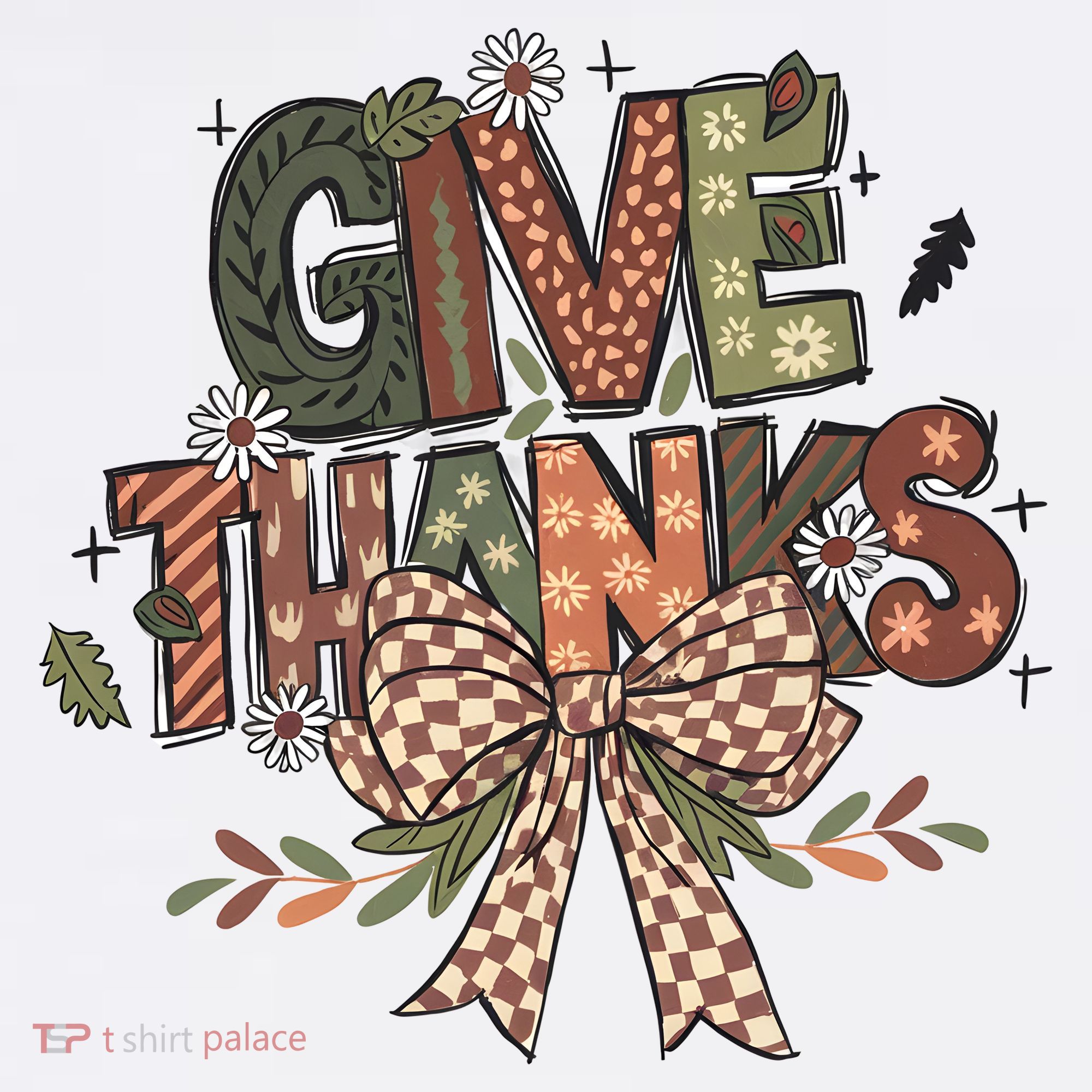 Give Thanks Thankful Coquette Thanksgiving Mousepad