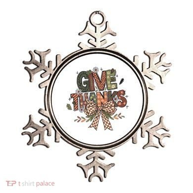 Give Thanks Thankful Coquette Thanksgiving Ornament