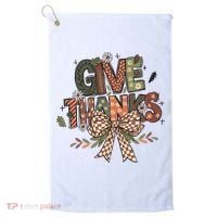 Give Thanks Thankful Coquette Thanksgiving Golf Towel thumb 0
