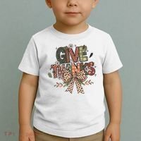 Give Thanks Thankful Coquette Thanksgiving Toddler T-Shirt thumb 2