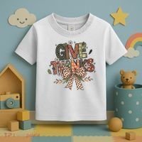 Give Thanks Thankful Coquette Thanksgiving Toddler T-Shirt thumb 3
