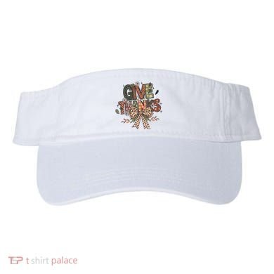 Give Thanks Thankful Coquette Thanksgiving Visor